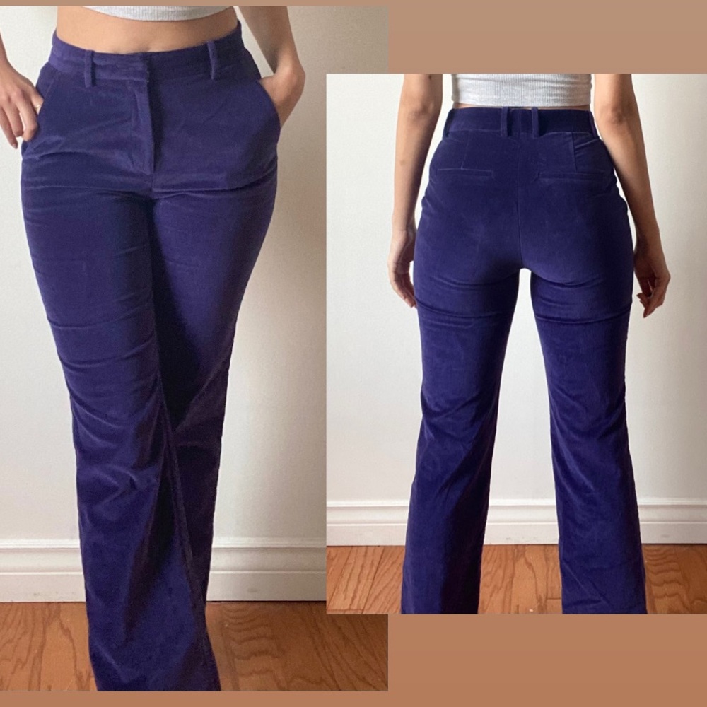 Aritzia Babaton velvet Indigo / velvet pants